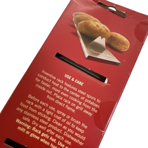 Sur La Table Metal Steel Spur Potato Grill Roasting Barbecuing Rack NEW - Picture 3 of 3